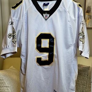Drew Brees #9 New Orleans Saints Reebok Onfield NFL Jersey White Size 48 XL